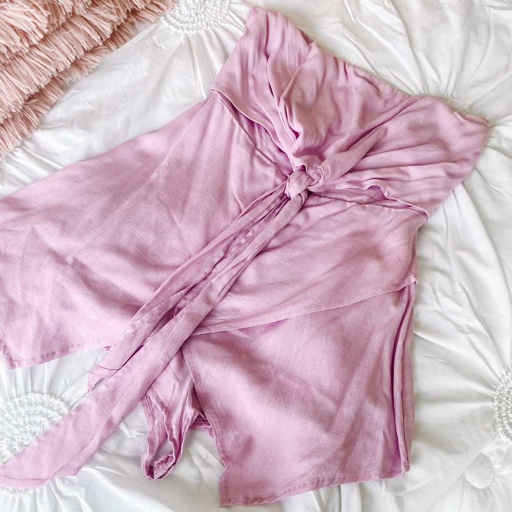 Vestique Pink Front tie Romper Size Small